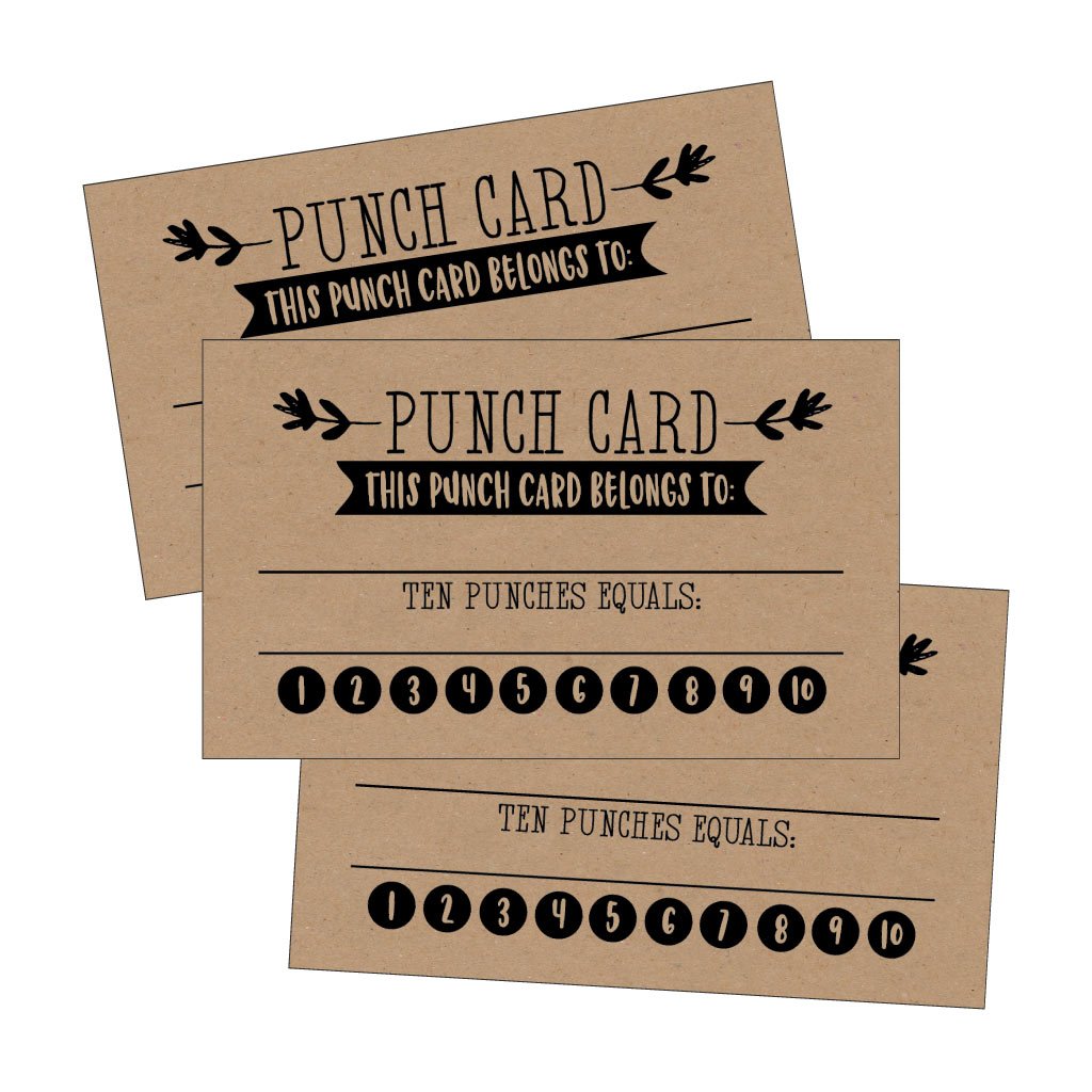 Custom Loyalty Punch Cards - Sporkroll